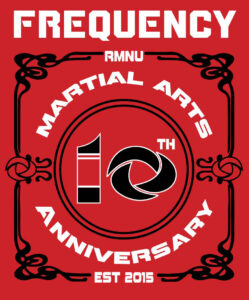 Frequency Martial Arts Ten Year Anniversary Logo